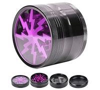 Soulpala Grinder Moulin à Épicé 2.5 Inch en Alliage de Zinc - 4 Pièces Tamis pour Épices Séchées, Aromatiques et Pollen