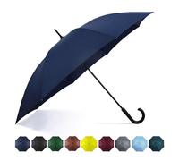SoulRain Grand parapluie coupe-vent à ouverture automatique surdimensionnée avec poignée en J pour homme et femme 127 cm