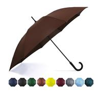 SoulRain Grand parapluie coupe-vent à ouverture automatique surdimensionnée avec poignée en J pour homme et femme 127 cm