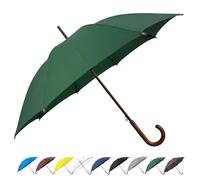 SoulRain Parapluie Classique à poignée en Bois avec Ouverture Automatique Coupe-Vent et bâton incassable 122 cm