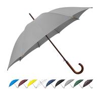 SoulRain Parapluie Classique à poignée en Bois avec Ouverture Automatique Coupe-Vent et bâton incassable 122 cm