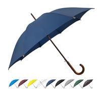 SoulRain Parapluie Classique à poignée en Bois avec Ouverture Automatique Coupe-Vent et bâton incassable 122 cm