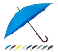 SoulRain Parapluie Classique à poignée en Bois avec Ouverture Automatique Coupe-Vent et bâton incassable 122 cm