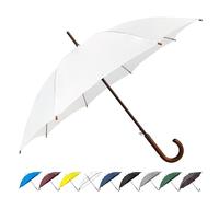 SoulRain Parapluie Classique à poignée en Bois avec Ouverture Automatique Coupe-Vent et bâton incassable 122 cm