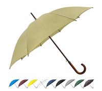 SoulRain Parapluie Classique à poignée en Bois avec Ouverture Automatique Coupe-Vent et bâton incassable 122 cm