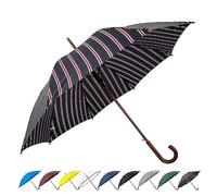 SoulRain Parapluie Classique à poignée en Bois avec Ouverture Automatique Coupe-Vent et bâton incassable 122 cm
