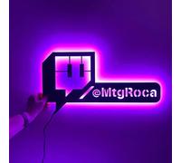 SOULSIS Personnalisez Le Décor D'art Mural De Signe Twitch Nom D'utilisateur - Art Phosphorescent Salle Diffusion En Direct Cadeau Lumière D'enseigne Au Néon Personnalisé