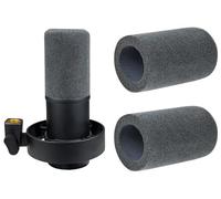 SOULWIT 2 Pièces Filtres Anti-Pop Floqués pour Fifine K688 - Gris
