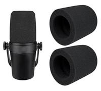 SOULWIT 2 Pièces Filtres Anti-Pop pour Shure MV7/MV7X - Noir | Non Compatibles avec MV7+ (MV7 Plus) Microphones