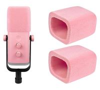 SOULWIT 2 Pièces Protections Anti-Vent Floquées pour Fifine AmpliGame AM8 Microphone, Cache-Micro Filtre Anti-Pop et Protection Anti-Vent