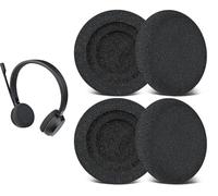 SOULWIT 4 Pièces Coussinets d'oreille pour Jabra Evolve 65(65UC/65MS), 20(20SE/20UC/20MS), 30(US/II), 40(UC/MS) Casques, Éponge Coussin Souples et Résistants Épongeen Mousse Haute Densité