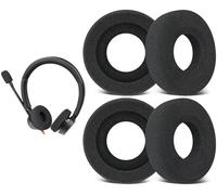 SOULWIT 4 pièces Coussinets pour Plantronics (Poly) Blackwire 3320/3310 Filaire Casque, Coussin de Éponge Souple et Résistante avec Mousse Haute Densité