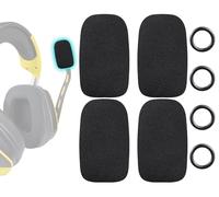 SOULWIT 4 Pieces Microphones Pop Filter pour Corsair Void Series, HS35/HS55/HS60/HS65/HS70/HS80/Virtuoso Series Casques, Protecteur Microphone Mousse Couvre Pare-Brise