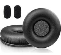 SOULWIT 50mm Mousse Coussin Coussinets pour Casque Audio Logitech H570e/H650e/H820e, Coussinet Casque avec Cuir Protéiné Plus Doux, Mousse Haute Densité, épaisseur ajoutée