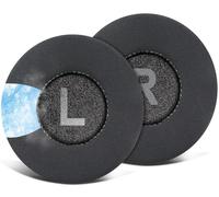 SOULWIT 70mm Mousse Coussin Coussinets pour Logitech Zone 300/Zone 301/Zone 305 Casque sans Fil, Coussinets avec Tissu Soie Glacée, Mousse d’Isolation Phonique, Épaisseur Accrue