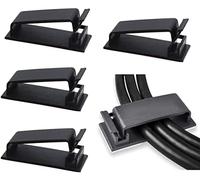 SOULWIT® Câble Management, 50PCS Clips de Câble Adhésifs pour Organiseur de Fils Electriques pour Câbles Ethernet et Système de Gestion de Câbles pour TV, PC, ordinateur portable, Bureau