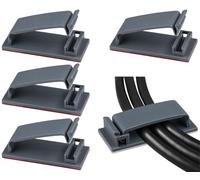 SOULWIT® Câble Management, 50PCS Clips de Câble Adhésifs pour Organiseur de Fils Electriques pour Câbles Ethernet et Système de Gestion de Câbles pour TV, PC, ordinateur portable, Bureau