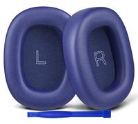 SOULWIT Coussinets d'oreille pour Bowers & Wilkins Px7 S3/Px8 S2 sans Fil Casque, Coussin en Cuir Protéiné Souple et Mousse à Mémoire de Forme Haute Densité - Bleu Indigo