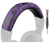 SOULWIT Cuir Protéiné Housse de Rechange pour Audio Technica ATH M50, M50X, M50XWH, M50XBT, M50XBT2, M50S/LE Casque Bandeau,Remplacement Headband Accessoires