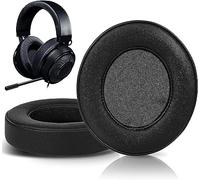 SOULWIT Cuir Protéiné Mousse Coussin Coussinets pour Razer Kraken Pro V2, Kraken 7.1 V2, Kraken Stormtrooper Casque