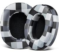 SOULWIT Cuir Protéiné Mousse Coussin Coussinets pour Skullcandy Hesh 3/ANC/Evo & Crusher Wireless/540/ANC/Evo & Venue ANC Over-Ear Casques, avec Une Mousse d'isolation phonique