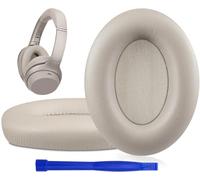 SOULWIT Doux Cuir Protéiné Mousse Coussin Coussinets pour Sony WH-1000XM3 (WH1000XM3) Over-Ear Casque,avec Mousse à mémoire d'isolation phonique, épaisseur supplémentaire