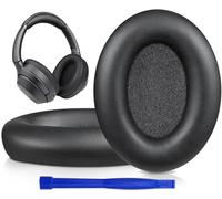 SOULWIT Doux Cuir Protéiné Mousse Coussin Coussinets pour Sony WH-1000XM3 (WH1000XM3) Over-Ear Casque,avec Mousse à mémoire d'isolation phonique, épaisseur supplémentaire