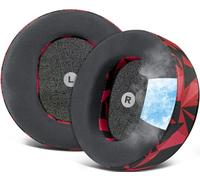 SOULWIT Gel de Refroidissement Mousse Coussin Coussinets pour Audeze Maxwell Casque, Coussinets d’Oreille en Tissu de Soie Glacée Respirant, Mousse Haute Densité à Annulation de Bruit