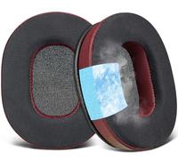 SOULWIT Gel de Refroidissement Mousse Coussin Coussinets pour Audio-Technica ATH-M60X Supra-Auriculaires Casques, Coussinets d’Oreilles avec Tissu en Soie Glacée, Mousse Haute Densité
