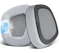 SOULWIT Gel de Refroidissement Mousse Coussin Coussinets pour Corsair Void/Void v2/Void Pro/Void Elite/Surround Wired & Wireless RGB USB Gaming Casques, Coussinets d’Oreilles en Tissu Soie Glacée