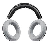 SOULWIT Kit de Remplacement pour Beyerdynamic DT 770/DT770 Pro Casques, Velours Mousse Coussin Coussinets + Bandeau Headband en Cuir Protéiné - Gris