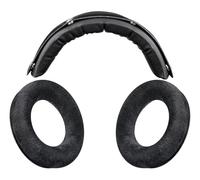 SOULWIT Kit de Remplacement pour Beyerdynamic DT 770/DT770 Pro Casques, Velours Mousse Coussin Coussinets + Bandeau Headband en Cuir Protéiné - Noir
