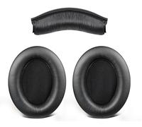 SOULWIT Kit de Remplacement pour Sennheiser HD280/HD280 Pro/HMD280 Pro/HMD281 Pro Casques, Cuir protéiné Coussinets Coussin Mousse + Bandeau Headband