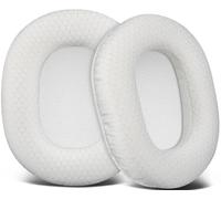 SOULWIT Mousse Coussin Coussinets pour Audio Technica ATH M50X M50XBT M50RD M40X M30X M20X MSR7 SX1 Monitor Casque Audio, Coussinets avec Un Tissu Maille Durable, Mousse à Haute Densité