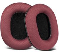 SOULWIT Mousse Coussin Coussinets pour Audio Technica ATH M50X M50XBT M50RD M40X M30X M20X MSR7 SX1 Monitor Casque Audio, Coussinets avec Un Tissu Maille Durable, Mousse à Haute Densité