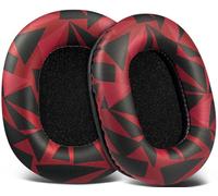 SOULWIT Mousse Coussin Coussinets pour Audio Technica ATH M50X M50XBT M50RD M40X M30X M20X MSR7 SX1 Monitor Casque Audio, en Cuir protéiné Plus Doux, en Mousse à mémoire de Forme Haute densité
