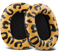 SOULWIT Mousse Coussin Coussinets pour Audio Technica ATH M50X M50XBT M50RD M40X M30X M20X MSR7 SX1 Monitor Casque Audio, en Cuir protéiné Plus Doux, en Mousse à mémoire de Forme Haute densité