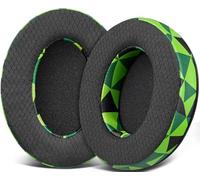 SOULWIT Tissu Maille Mousse Coussin Coussinets pour HyperX Cloud 1/2/3/Pro/Core/Flight/Flight S/Stinger/Stinger S, CloudX Stinger/Stinger Core/Flight Casque