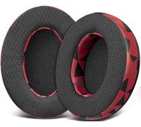 SOULWIT Tissu Maille Mousse Coussin Coussinets pour HyperX Cloud 1/2/3/Pro/Core/Flight/Flight S/Stinger/Stinger S, CloudX Stinger/Stinger Core/Flight Casque