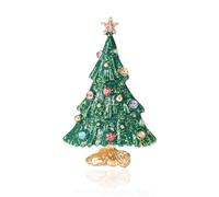 Soumimi Broche de Noël pour femme avec strass - Accessoires de costume - Cadeaux de Noël pour épouse, maman, sœur, Métal, Pierre précieuse