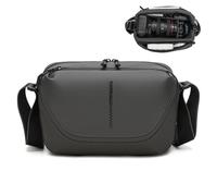 SOUNAY Sac a Dos Photo Imperméable avec Fixation Trépied, Sac Bandoulière avec Cloisons Amovibles, Pochette Appareil Photo pour Reflex et Hybride (Gris)