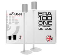 Sound Bass Era 100 Pied de Sol, Double (2 Pièces), Compatible avec Sonos ERA100 & Era 100 SL, Sonos One & Play:1 Enceintes, Accessoires Inclus. Conçu au Royaume-Uni, Double, Paire (Blanc)