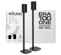 Sound Bass Era 100 Pied de Sol, Double (2 Pièces), Compatible avec Sonos ERA100 & Era 100 SL, Sonos One & Play:1 Enceintes, Accessoires Inclus. Conçu au Royaume-Uni, Double, Paire (Noir)