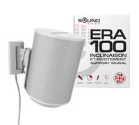 Sound bass ERA100 Support Mural inclinable et pivotant, Blanc, Simple (1 pièce), Compatible avec Sonos Era 100, Installation sans Effort, kit de Montage Inclus