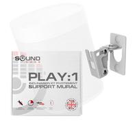 Sound bass Play 1 Support Mural Blanc, Compatible avec Sonos Play:1 Uniquement, mécanisme de pivotement et d'inclinaison réglable, Support de Montage Comprenant Toutes Les Fixations