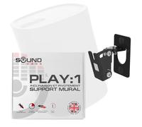 Sound bass Play 1 Support Mural Noir, Compatible avec Sonos Play:1 Uniquement, mécanisme de pivotement et d'inclinaison réglable, Support de Montage Comprenant Toutes Les Fixations