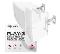 Sound Bass Play 3 Support Mural Blanc, Paire (2pcs), Inclinable & Pivotant