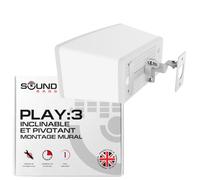 Sound bass Play 3 Support Mural Blanc, Unique (1pc), Inclinable & Pivotant