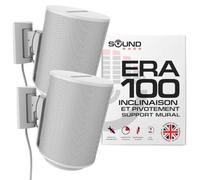 Sound bass Support Mural Era 100 - Inclinable et Orientable, Blanc, Double (2 pcs), Compatible avec Sonos ERA100 & Era 100 SL, Installation Facile, Kit de Montage Inclus, Paire