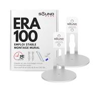 Sound bass Support Mural Era 100 - Profil Bas, Noir, Pack Double, Compatible avec Sonos ERA100 & Era 100 SL Enceinte, Kit de Fixation Complet Inclus